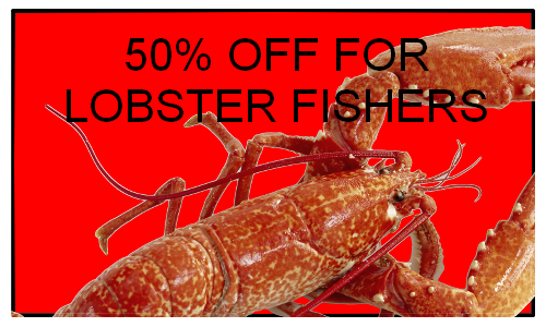 50% off for lobster fishers deal